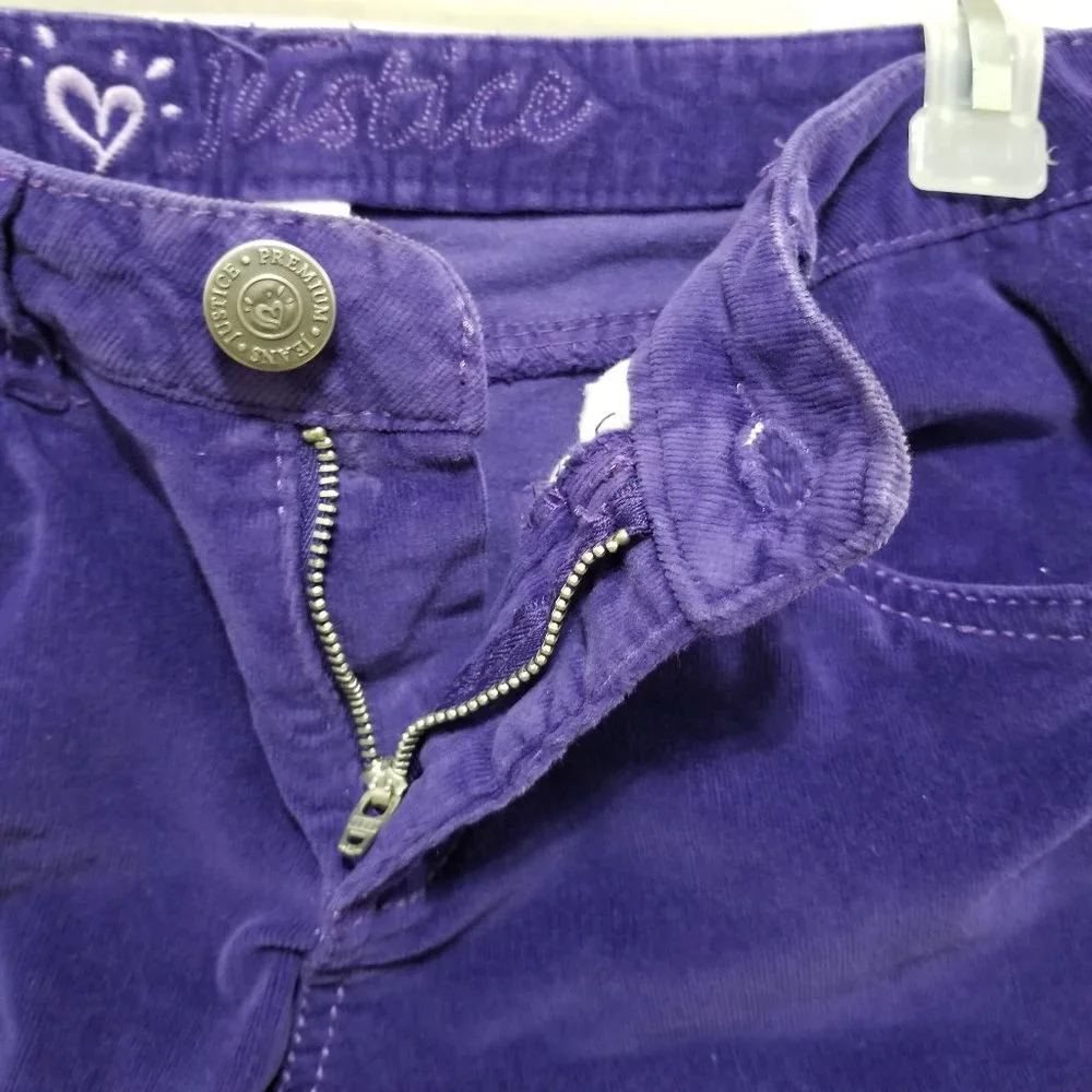 Justice pants 16 1/2 corduroy skinny stretch cords